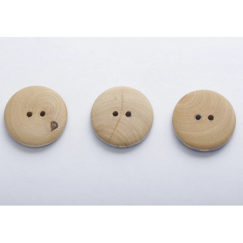 Botones de madera de forma redonda